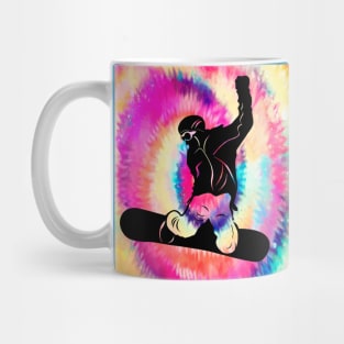 Tie dye snowboarder Mug